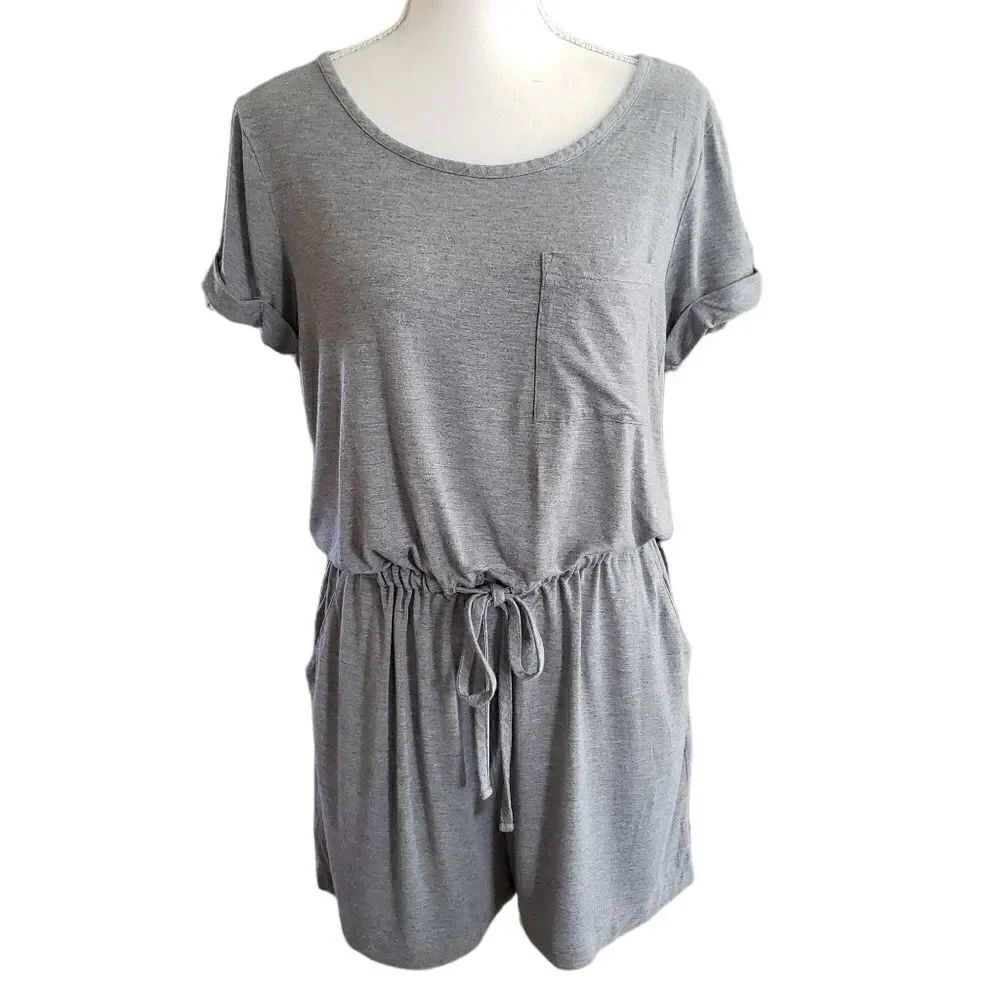 Artisan NY Gray Soft Jersey Romper Sz M